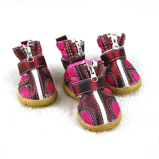 Breathable Dog Shoes – Spring & Summer Anti-Slip Boots with Beef Tendon Soles