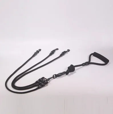 Dual Dog Leash Coupler – Nylon Rope 2-Way Leash for Walking Two Dogs