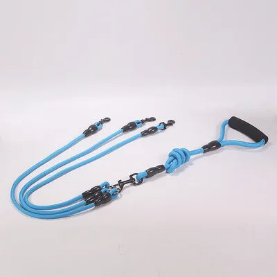 Double Dog Nylon Leash – Dual Head Rope for Walking Two Dogs