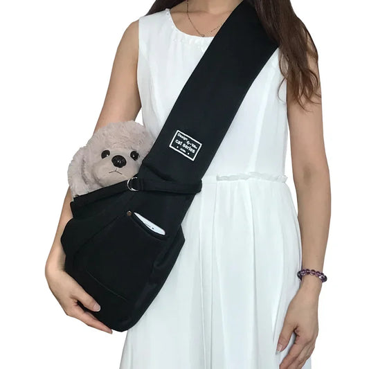 Comfortable Pet Crossbody Sling Bag – Portable Travel Carrier for Cats & Puppies
