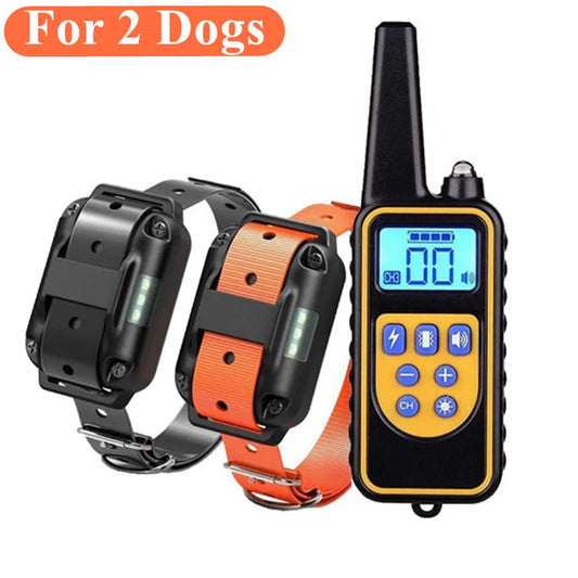 800m Dog Training Collar – Waterproof Rechargeable with LCD Remote