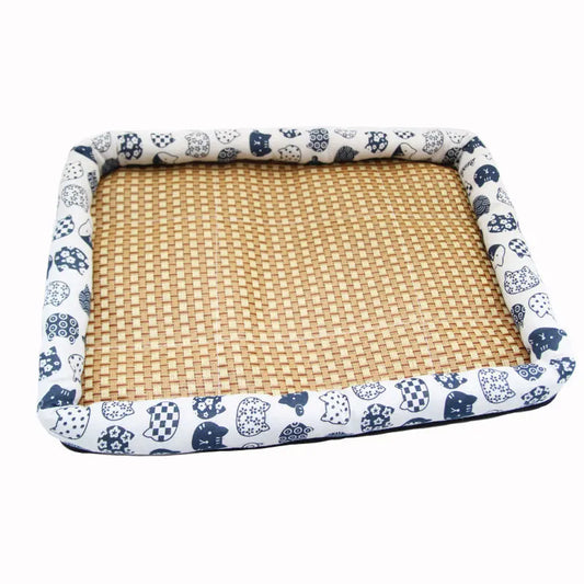 Pet Summer Cooling Mat – Breathable Rattan Sofa Pad