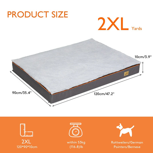 Large Padded Orthopedic Dog Bed – Foam Cushion with Washable Cover