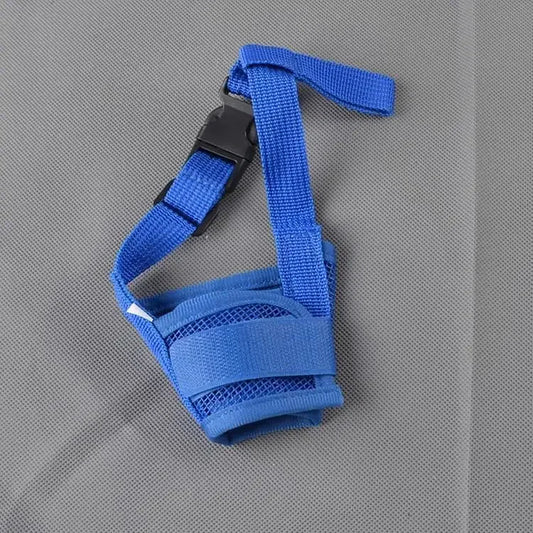 Adjustable Mesh Dog Muzzle – Anti-Bark, Anti-Bite, Anti-Chew Nylon Muzzle for Small Dogs