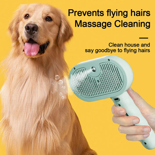 Steam Spray Dog Grooming Brush – Luxury Steam Brush for Dogs