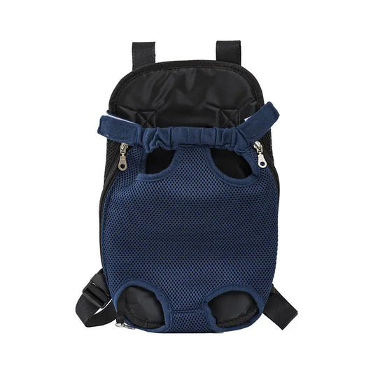 Double Shoulder Breathable Pet Carrier Backpack – Front Mesh Bag for Small Dogs & Cats