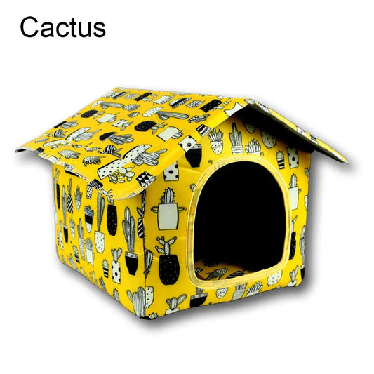 Waterproof Outdoor Cat House – Foldable Rainproof Pet Tent