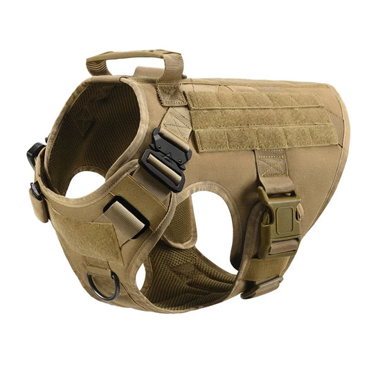 Tactical Dog Harness & Leash Set – Military Vest for Training All Breeds