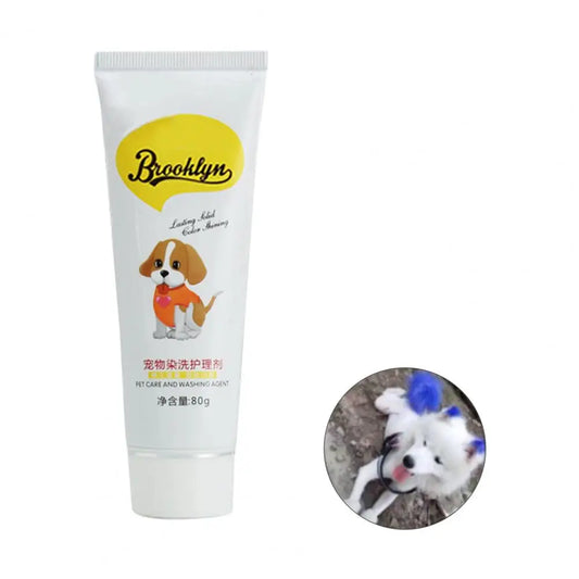 80g Pet Hair Color Dye Cream – Semi-Permanent, Bright & Non-Fading