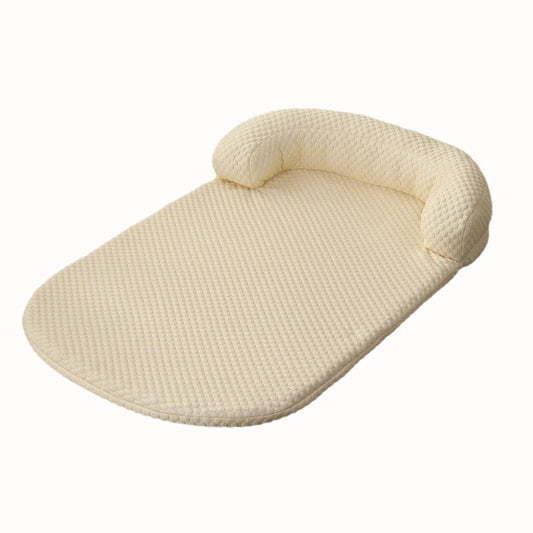 Summer Cooling Dog Bed – Breathable Ice Silk with Pillow