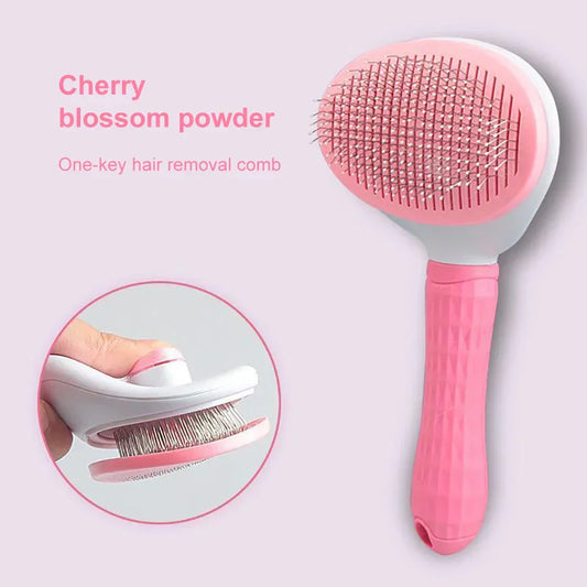 Pet Hair Remover Brush – Grooming Comb for Long-Haired Dogs and Cats
